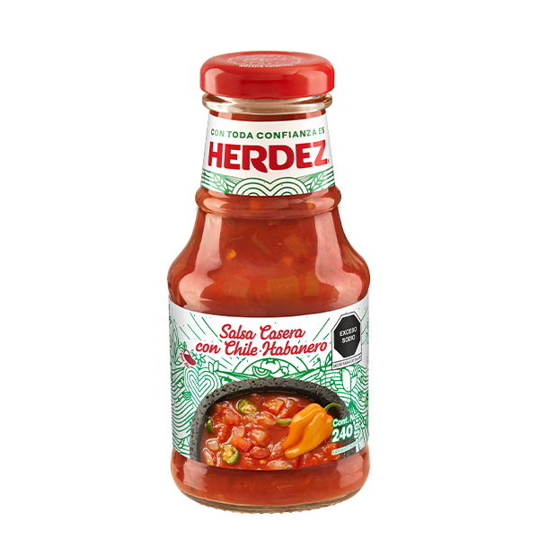 Herdez salsa casera habanero 240g