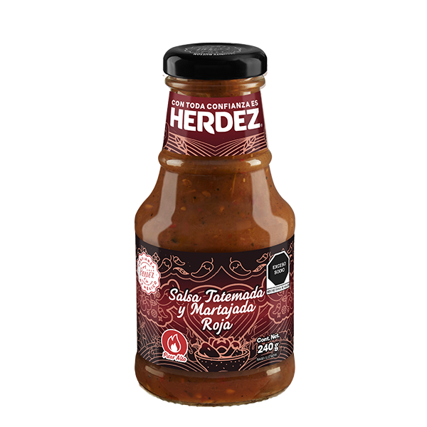 Herdez Salsa Tatemada y Martajada Roja 240g